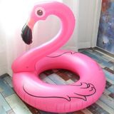 Summer Inflatable Flamingo Shaped Float Pool Lounge Swimming Ring Floating Bed Raft  Size: 120cm