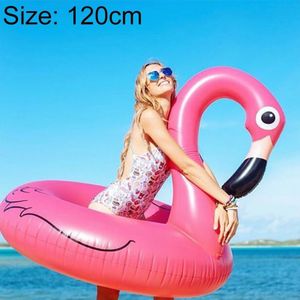 Summer Inflatable Flamingo Shaped Float Pool Lounge Swimming Ring Floating Bed Raft  Size: 120cm