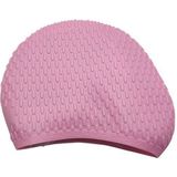 Particles Thickening High Elasticity Non-slip Silicone Swimming Cap(Pink)