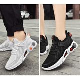 TL602 Flying Weaving Mesh Breathable Couple Shoes Comfortable Running Shoes  Size: Female 39(Black)