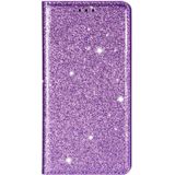 For Samsung Galaxy Note 9 Ultrathin Glitter Magnetic Horizontal Flip Leather Case with Holder & Card Slots(Purple)