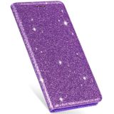 For Samsung Galaxy Note 9 Ultrathin Glitter Magnetic Horizontal Flip Leather Case with Holder & Card Slots(Purple)