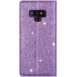 For Samsung Galaxy Note 9 Ultrathin Glitter Magnetic Horizontal Flip Leather Case with Holder & Card Slots(Purple)