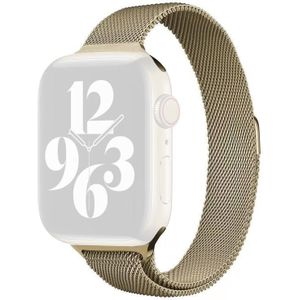 Milan Loopback Small Waist Replacement Watchband For Apple Watch Series 7 & 6 & SE & 5 & 4 44mm  / 3 & 2 & 1 42mm(Vintage Gold)