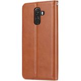 Knead Skin Texture Horizontal Flip Leather Case for Xiaomi Pocophone F1  with Photo Frame & Holder & Card Slots & Wallet(Brown)