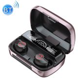 M23 Little Devil Pattern Intelligent Noise Reduction Touch Bluetooth Earphone with Three-screen Battery Display & Mirror Charging Box  Support HD Call & Siri (Pink)