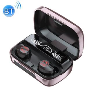 M23 Little Devil Pattern Intelligent Noise Reduction Touch Bluetooth Earphone with Three-screen Battery Display & Mirror Charging Box  Support HD Call & Siri (Pink)