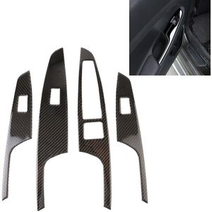 Car Carbon Fiber Window Lift Panel Decorative Sticker for Hyundai Tucson