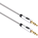 EMK 3.5mm Male to Male Gold-plated Plug Cotton Braided Audio Cable for Speaker / Notebooks / Headphone  Length: 1m (Grey)