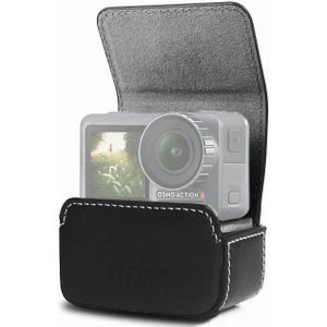 Waterproof Mini Leather Case Storage Carrying Box for DJI OSMO Action / GoPro / SJCAM / Xiaomi Mi Jia(Black)