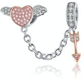 S925 Sterling Silver Pierce The Heart Safety Chain DIY Bracelet Accessoires