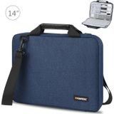 Hawel 14.0 inch Aktentas Crossbody Laptoptas voor MacBook  Lenovo ThinkPad  Asus  HP (Navy Blue)