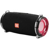 T&G TG192 LED Flashing Light Portable Wireless Bass 3D Stereo Bluetooth Speaker  Support FM / TF Card / USB(Black)