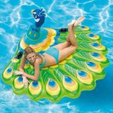 Oversized Eacock Mount Floating Row Surfboard Inflatable Lounge Chair Water Swimming Supplies  Style:Bag Packaging