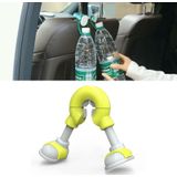Car Seat Back Convenient Hooks Bags Hanger Holder (Yellow)