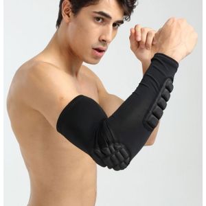 Basketball Sleeve Cellular Anti-collision Anti-slip Compression Elbow Protective Gear  Size:XL(Black)