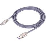 1m 5A Wires Woven USB-C / Type-C to USB 2.0 Data Sync Quick Charger Cable  For Galaxy S8 & S8 + / LG G6 / Huawei P10 & P10 Plus / Oneplus 5 / Xiaomi Mi6 & Max 2 and other Smartphones