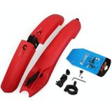 Bicycle Fender With LED Taillights Mountain Bike Fender Quick Release 26 Inch Riding Accessories(Red)