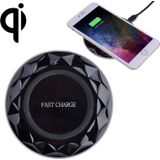 DC5V Input Diamond Qi Standard Fast Charging Wireless Charger  Cable Length: 1m  For iPhone X & 8 & 8 Plus  Galaxy S8 & S8 +  Huawei  Xiaomi  LG  Nokia  Google and Other Smart Phones(Black)