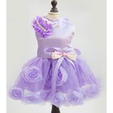 Pet Clothes Dog Spring Summer Thin Dress Rose Dress  Size: XXL(Purple)
