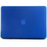 ENKAY for MacBook Air 13.3 inch (US Version) 4 in 1 Frosted Hard Shell Plastic Protective Case with Screen Protector & Keyboard Guard & Anti-dust Plugs(Dark Blue)