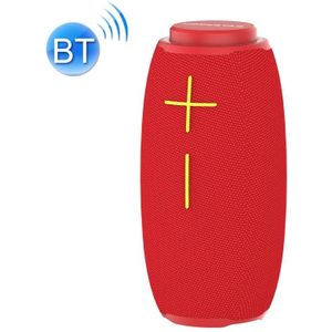 HOPESTAR P31 TWS Portable Outdoor Waterproof Lens-style Head Bluetooth Speaker with LED Color Light  Support Hands-free Call & U Disk & TF Card & 3.5mm AUX & FM (Red)