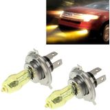 2 X H4 HOD Halogen Bulbs 12V 100W 2400 LM 3500K Yellow Light Headlights