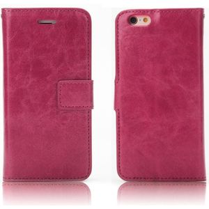 Crazy Horse Texture Detachable Magnetic Back Cover Horizontal Flip Leather Case with Holder & Card Slots & Photo Frame & Wallet For iPhone 6 / 6s(Red)