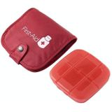 Portable Pill Medicine Storage Box Travel Pill Case Bag Organizer  Color:Red Medicine Box + Medicine Bag
