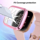 ENKAY Hat-prince Full Coverage Electroplate TPU Case for Fitbit Versa 2(Pink)