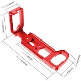 PULUZ 1/4 inch Vertical Shoot Quick Release L Plate Bracket Base Holder for Sony A9 (ILCE-9) / A7 III/ A7R III(Red)