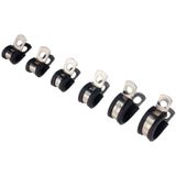 52 PCS Car Rubber Cushion Pipe Clamps Stainless Steel Clamps