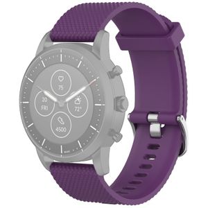 22mm Texture Silicone Wrist Strap Watch Band for Fossil Hybrid Smartwatch HR  Male Gen 4 Explorist HR  Male Sport (Dark Purple)