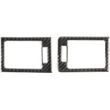 2 PCS Car Dashboard  Right and Left Air Outlet Frame Carbon Fiber Decorative Sticker for Mercedes-Benz W204