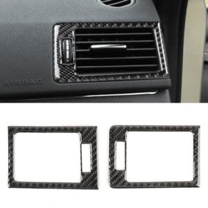 2 PCS Car Dashboard  Right and Left Air Outlet Frame Carbon Fiber Decorative Sticker for Mercedes-Benz W204