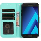 For Samsung Galaxy A5 (2017) Skin Feel Embossed Sunflower Horizontal Flip Leather Case with Holder & Card Slots & Wallet & Lanyard(Green)