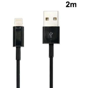 2m Edition 8 Pin to USB Sync Data / Charging Cable  For iPhone XR / iPhone XS MAX / iPhone X & XS / iPhone 8 & 8 Plus / iPhone 7 & 7 Plus / iPhone 6 & 6s & 6 Plus & 6s Plus / iPad(Black)