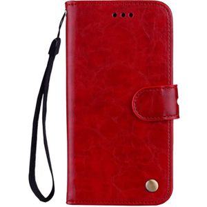 For Xiaomi  Mi A1 & 5X Business Style Oil Wax Texture Horizontal Flip Leather Case with Holder & Card Slots & Wallet & Lanyard(Red)
