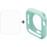 ENKAY Hat-Prince 2 in 1 TPU Semi-clad Protective Shell + 3D Full Screen PET Curved Heat Bending HD Screen Protector for Apple Watch Series 4 40mm(Green)