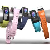 Voor eer Band 4/5 Mijobs Ademend Siliconen Vervanging Strap Horlogeband met gat (fluorescerend geel)