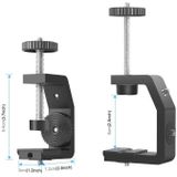 PULUZ Heavy Duty C Clamp Camera Clamp Mount with 1/4 inch Screw for GoPro HERO9 /8 /7 /6 /5 /4 /3+ /3 /2 /1  DJI Osmo Action and Other Action Cameras(Black)