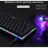 Ajazz 82 Keys Laptop Computer RGB Light Gaming Mechanical Keyboard (Black Blue Shaft)