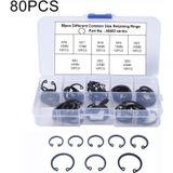 80 PCS Car C Shape Circlip Snap Ring Assortment Retaining Rings