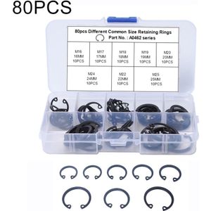 80 PCS Car C Shape Circlip Snap Ring Assortment Retaining Rings