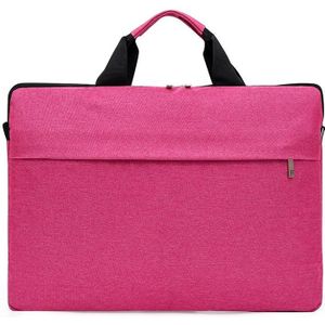 Portable Notebook Bag Multifunctional Waterproof and Wear-Resistant Single Shoulder Computer Bag  Size: 15 inch(Pink)