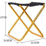 Outdoor Portable Camping Folding Chair 7075 Aluminum Alloy Fishing Barbecue Stool  Size: 24.5x22.5x27cm(Blue)