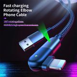 FXCL-WYA0G 2.4A USB to 8 Pin 180 Degree Rotating Elbow Charging Cable  Length:2m(Grey)