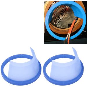 2 PCS 6.5 inch Car Auto Loudspeaker Plastic Waterproof Cover with Protective Cushion Pad  Inner Diameter: 14.5cm(Blue)