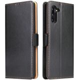 For Galaxy Note10 Dermis Texture PU +TPU Horizontal Flip Leather Case with Holder & Card Slots & Wallet(Black)