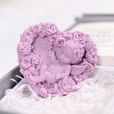 Creative Valentine Day Gift Soap Flower Rose Gift Box Souvenir (Purple)